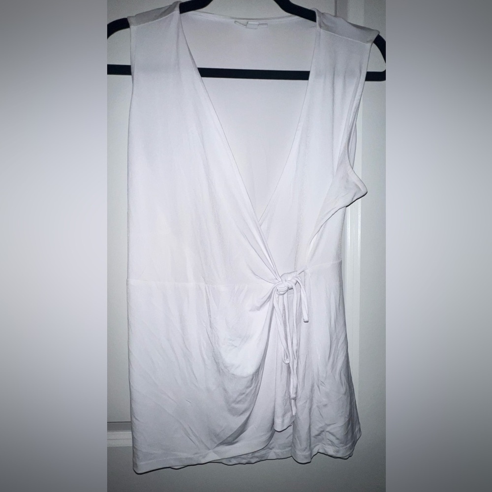 Charter Club White Wrap Blouse - Size Large